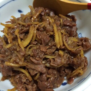 希少糖シロップで牛肉の生姜煮を。
